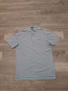 Peter Millar Striped Summer Comfort Polo Size Small
